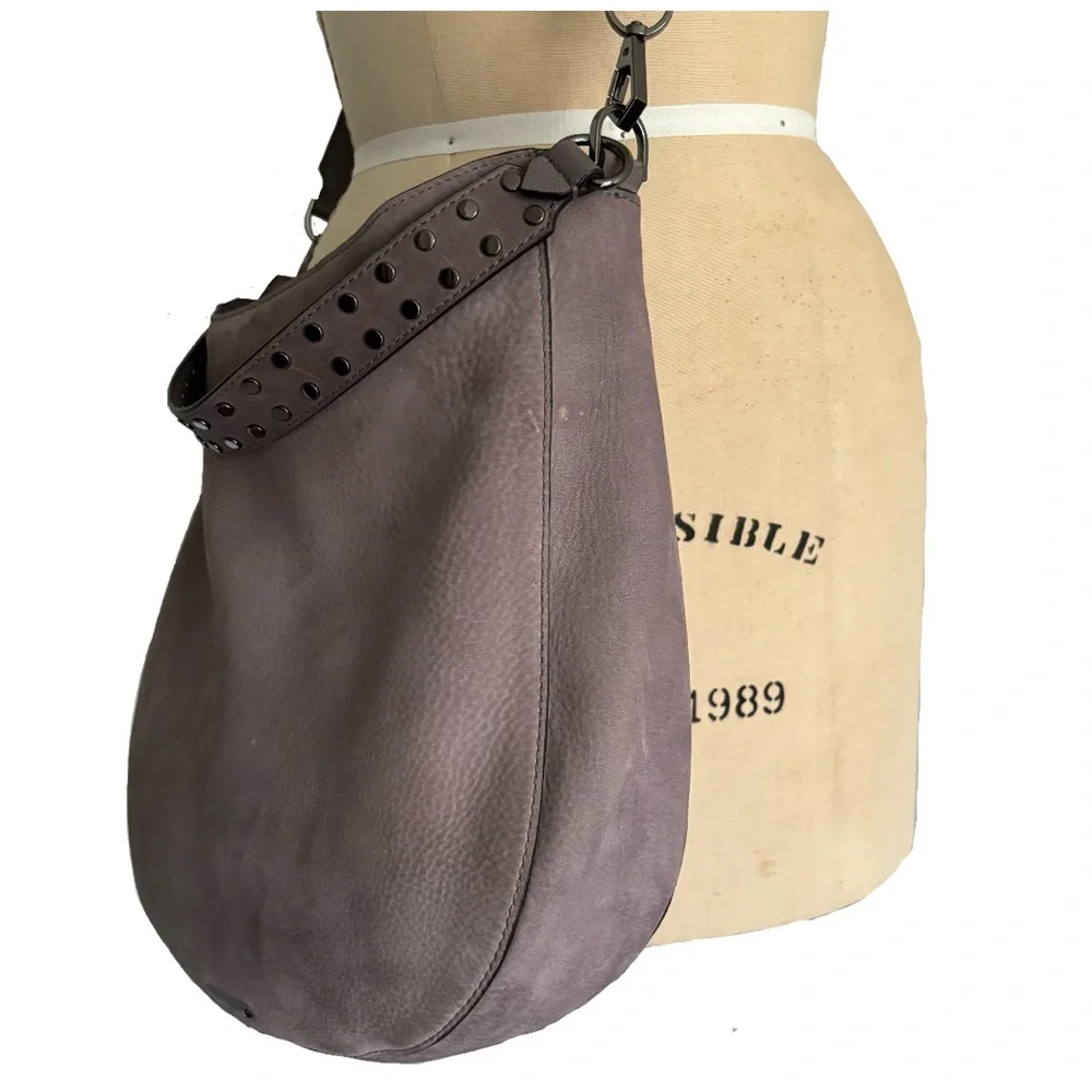 Rebecca Minkoff Lavender Leather Hobo Crossbody Studded Bag